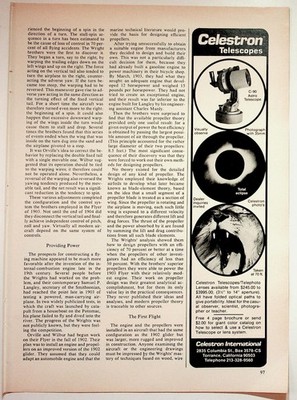 Celestron Telescopes 1979 Vintage Print Advertisement 8x11 Astro Ad