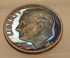 1964 Gem  Proof Dime 90% Silver  MONSTER  Toning  #609 ~ 36