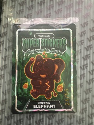 VeeFriends Super Stickers Spectacular Series Empathy Elephant 21/55 Lava Emerald