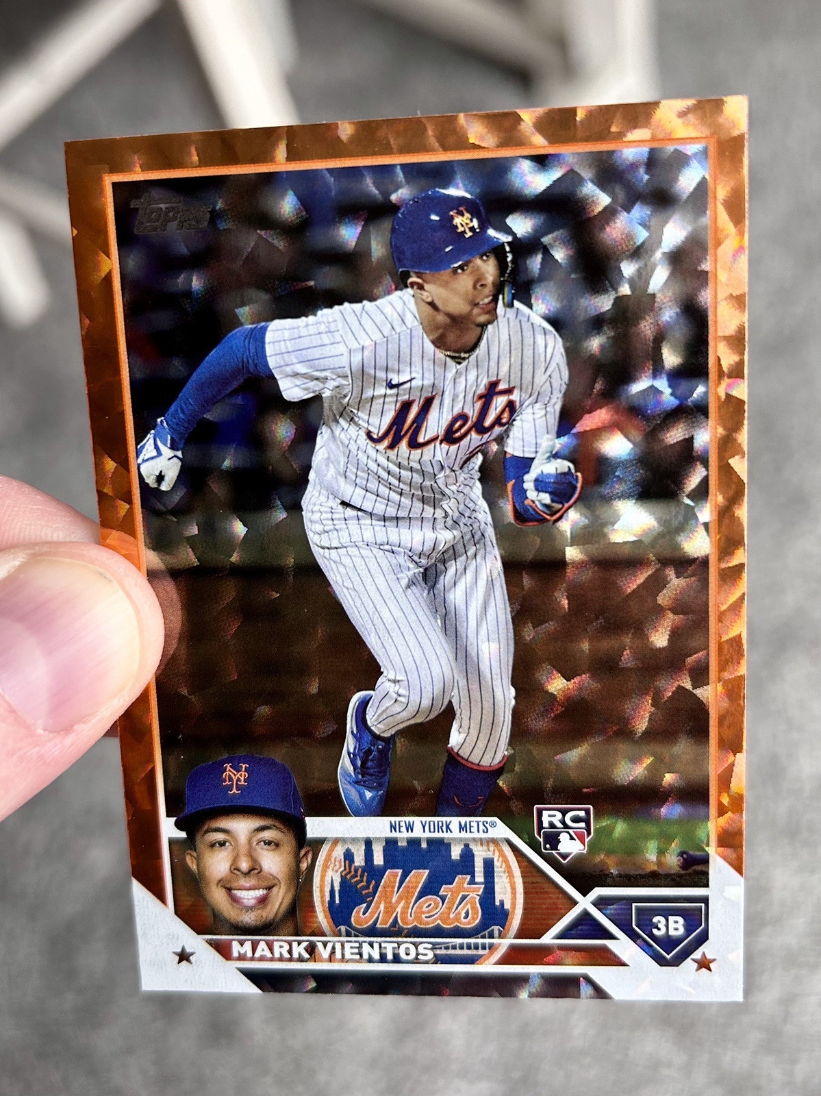 2023 Topps Mark Vientos RC /299 Orange Foil #550 COLOR MATCH SWEET!