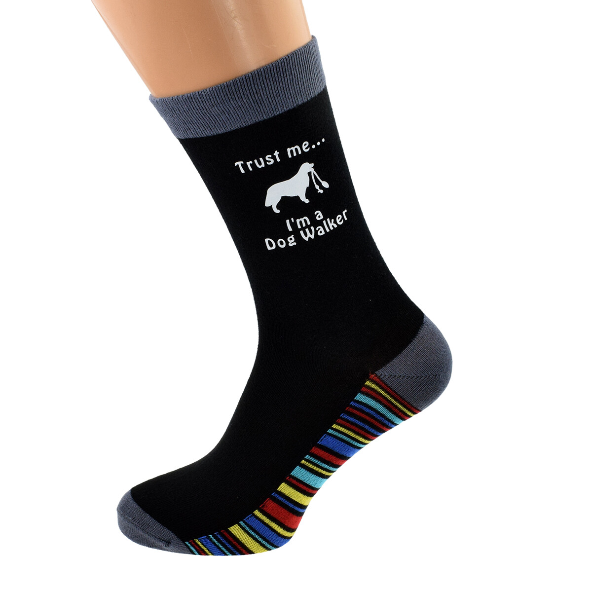 SAOLA Trust Me I'm a Dog Walker immagine suola a righe design uomo UK 5 12 X6S223 017