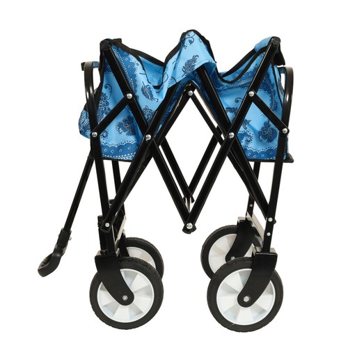 Minimeetall Colorful Collapsible Foldable Wagon Cart with Strapping System225lbs - Picture 12 of 20