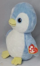 Ty PLUFFIES ❤️ PETEY BLUE PENGUIN 9" Stuffed Plush Soft NEW MWMT's