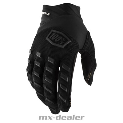 100% Prozent Airmatic V22 Schwarz Glove Handschuhe MTB DH MX BMX Motocross Endur
