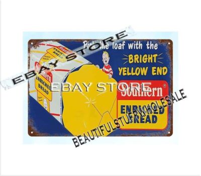 1950s Southern Bread bakery country store metal tin sign table decorations home