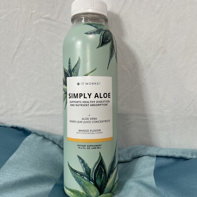 It Works! Simply Aloe Vera Mango Flavor~15.2 oz Sealed NEW EXP 2026 FREESHIPPIG
