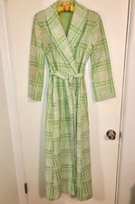 Vtg Mod 70s Vanity Fair Long Length Polyester House Coat Dressing Robe 10 Retro
