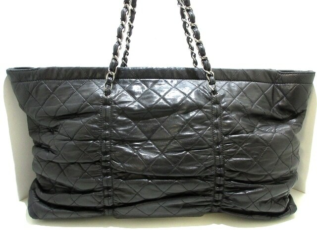 chanel bags for sale ebay Auth CHANEL Matelasse Shoulder Bag Black Leather for sale online | eBay