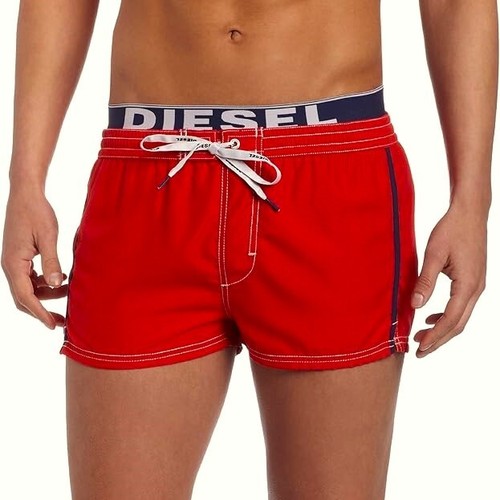 swim DI-435 DIESEL Beachwear Barrely Double Faux Waistband trunk RED MEDIUM