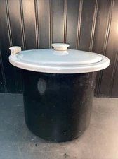 Antique RARE Stock Pot Insert ONLY Canning Enamel Broiler STEAMER Pan