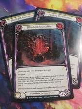 3x Bloodspill Invocation Foil Yellow Playset Arcane Rising Unltd Flesh and Blood