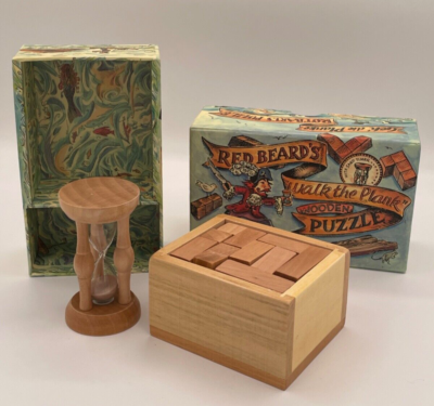 Red Beard's Walk The Plank Wooden Puzzle In Box w Timer - Pirate