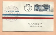 C7 FIRST FLIGHT NORFOLK VA TO PHILADELPHIA OCT 10,1926 15N3