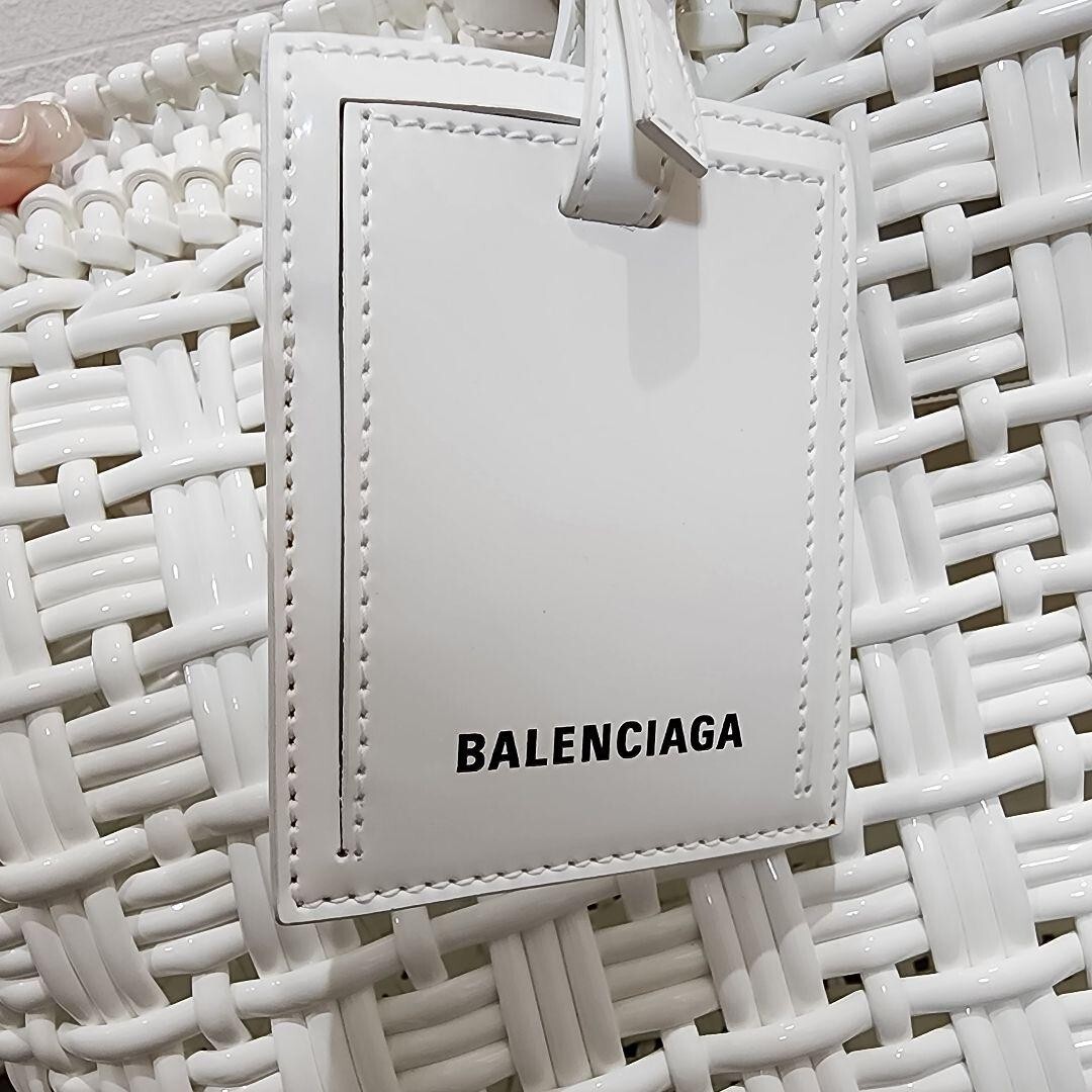 Balenciaga Basket Bag Tote Bag Bistro 2021 Model White Authentic Made in Italy thumbnail 8