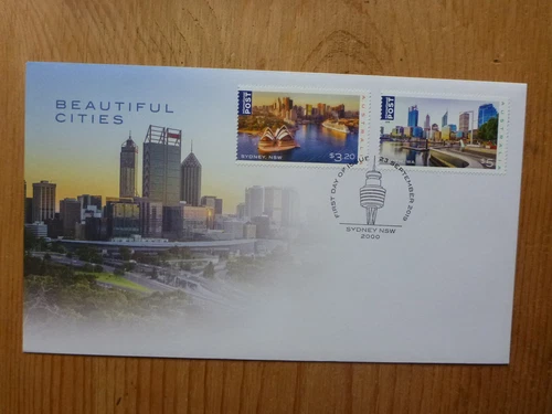 AUSTRALIA 2019 BEAUTIFUL CITIES SET 2 STAMPS FDC FIRST DAY COVER