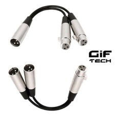 CAVO AUDIO Y SPLITTER XLR FEMMINA MASCHIO ASSEMBLATO A MANO 3 POLI VARIE MISURE