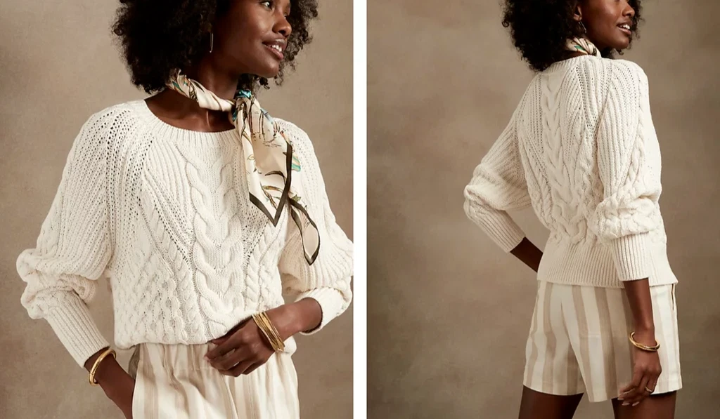 Banana republic cream sweater clearance