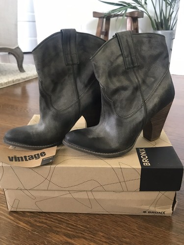 Bronx Vintage Leather Boots - Womens 8 
