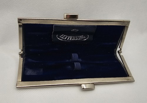 Penna stilografica vintage Germania lusso letterking placcata argento opaco penna a sfera - Foto 3 di 11