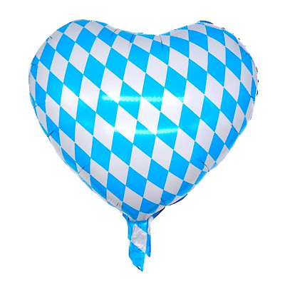 1x Herz Folienballon ''BAVARIAN HEART'' Bayern bayerisches Rautenmuster (45cm)
