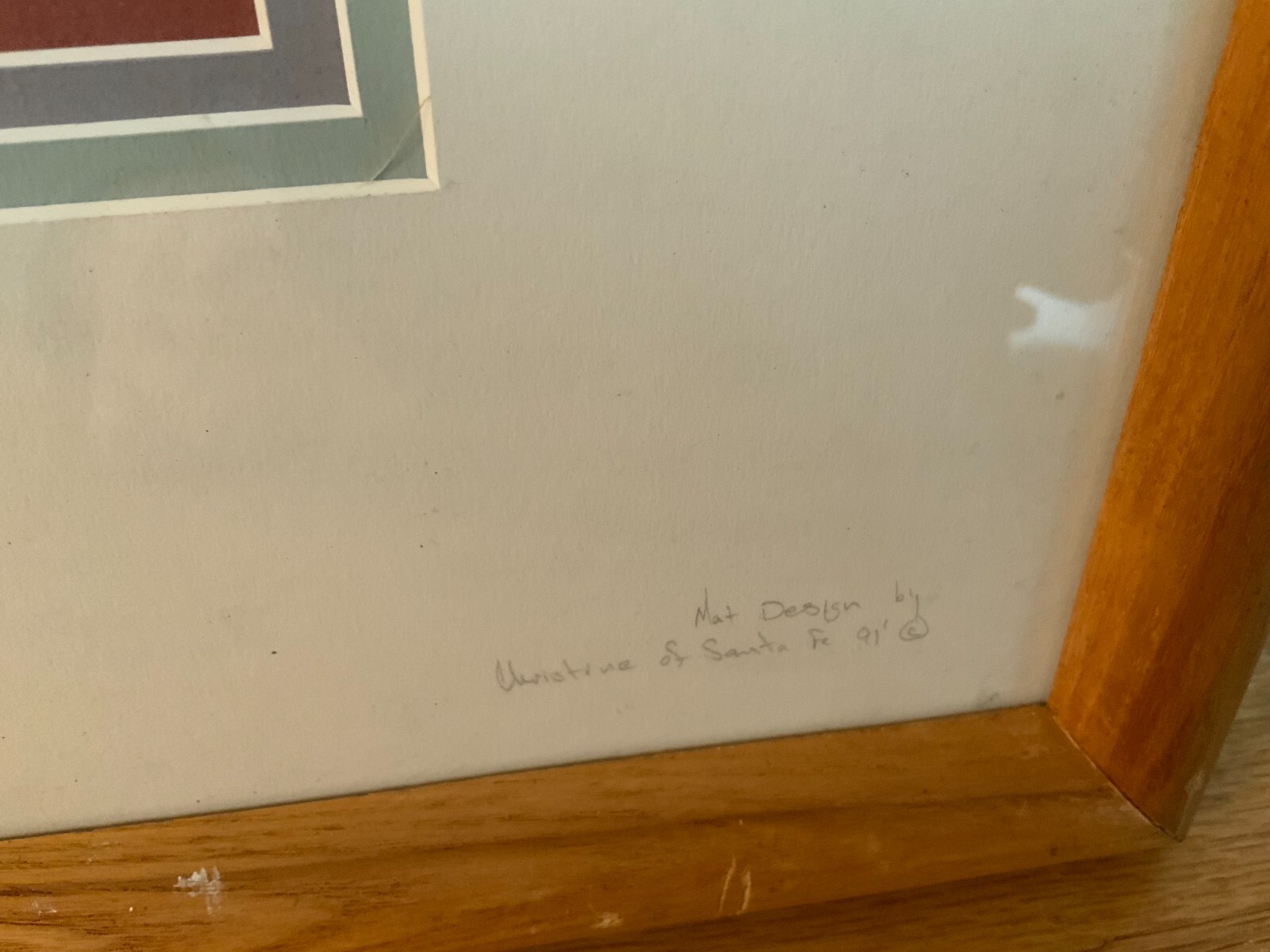 Deborah Hiatt Nat Design Christine of Santa Fe 1991 mix media framed