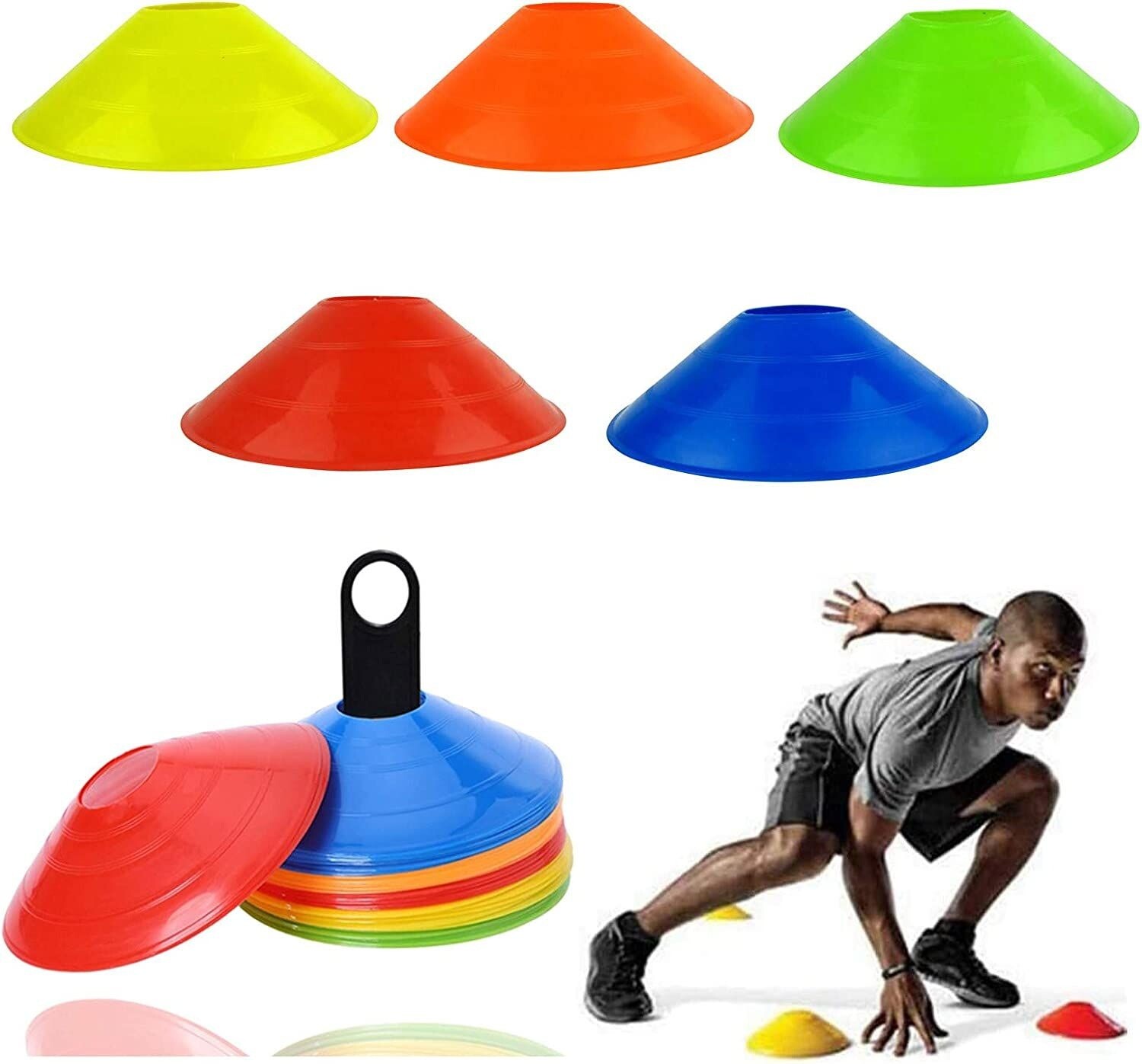 Fitness Exercise Sports Training Discs Markers Touch Cones Soccer