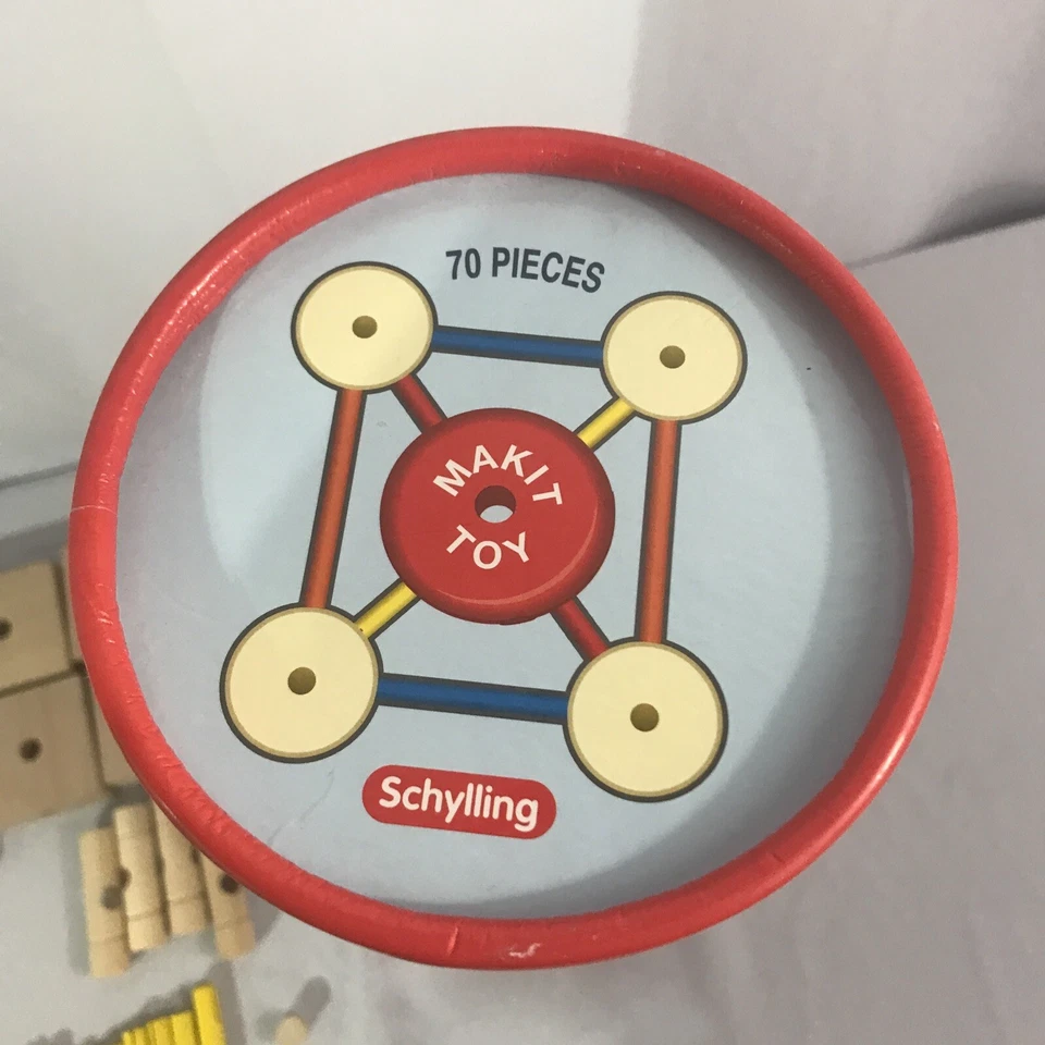 Schylling Makit Toy Classic Wood Construction Toy, #MKT Vintage Style - Image 3 of 4