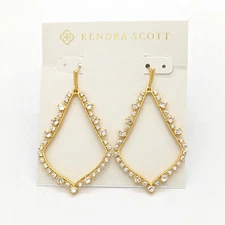 New Kendra Scott Sophee Crystal Drop Earrings in Rose Gold