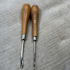 2 Vintage Latch Hook With Wooden Handle Rug T...