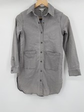 New! Stella McCartney Girls Gray Denim Star Embroidered Shirt Dress Size 10yr