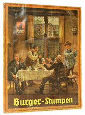 Altes Pappschild Schild Burger Stumpen Werbeschild Reklameschild Zigarren 52x40