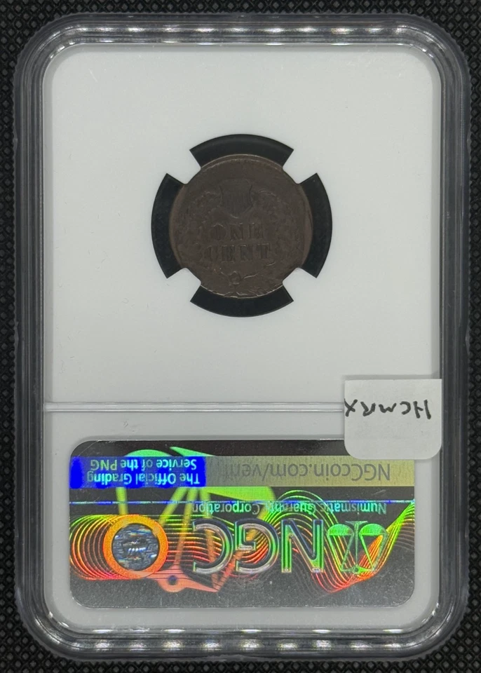 1887 1 CENT ERROR - NGC - VG 10 BN (STRUCK 15% OFF CENTER) - Image 2 of 4