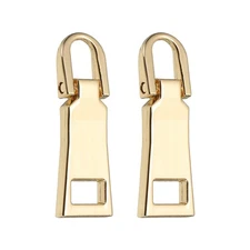 2Pcs Detachable Metal Zipper Pull Replacement for Luggage, Gold