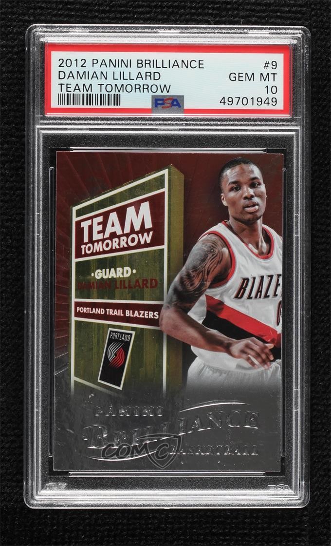 2012-13 Panini Brilliance Team Tomorrow Damian Lillard #9 Rookie RC 0m63