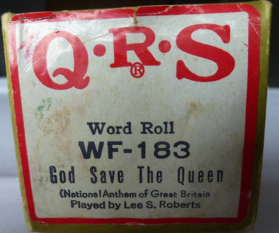 PIANOLA WORTROLLE. GOD SAVE THE QUEEN (KING) GESPIELT VON LEE S ROBERTS