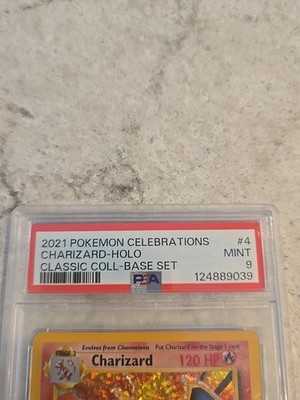 PSA 9 Charizard Celebrations 4/102 – Pokémon 25th Anniversary