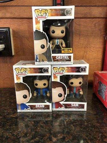 Funko Pops! Sam & Dean, Castiel Supernatural 93 &94&95 (LOOK)