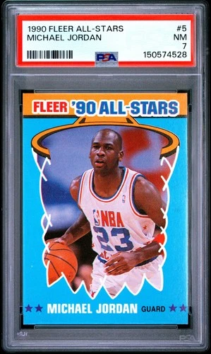 1990 FLEER ALL-STARS #5 MICHAEL JORDAN PSA 7