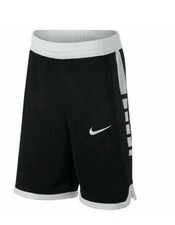 Nike Boys Dri-Fit Elite Stripe Short AQ9473-013 Black/White Size Small