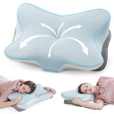 Cervical Pillow for Neck Support, Memory Foam Contour Pillow, Ergonomic Ortho...