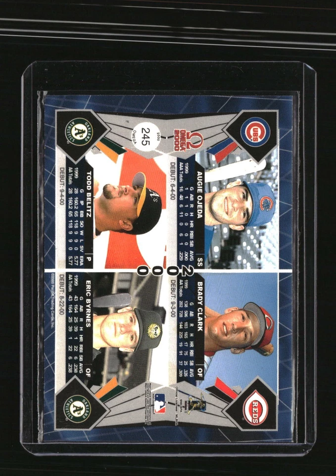 2000 Pacific Omega #245 Eric Byrnes/Brady Clark/Augie Ojeda / Todd Belitz #/999 - Image 2 of 2