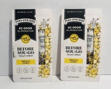 2 Poo Pourri Before-You-Go Toilet Spray Original Citrus Scent Travel Size 10 ml