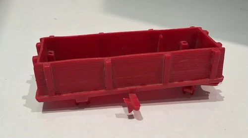 Marx 1950s-1960s Wagon Train Red Wagon Body with Hitch Spindle