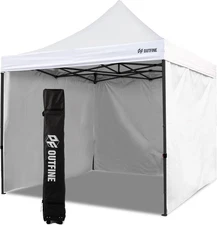 Heavy Duty Canopy 10X10 Pop up Commercial Canopy Tent with 3 Side Walls Instant 