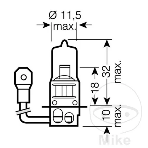 OSRAM halogen bulb H3 12V 55W ORIGINAL - Image 2 of 2