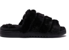 UNWORN Abound Black Faux Fur Wynter Slippers, Women  s Size 5/6