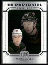 2019-20 Upper Deck #P-82 Nikita Gusev New Jersey Devils UD Portraits Hockey Card