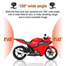 HOT Motorcycle Driving Recorder Dual Lens 1080P HD IP67 Waterproof Time Lapse