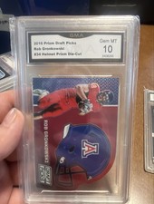 2016 Panini Prizm Collegiate Draft Picks - Helmet Die-Cuts Rob Gronkowski #34
