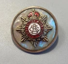 WW1 Army Service Corps Sterling Silver  Sweetheart Pin Brooch King's Crown